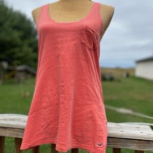 Vintage ‘07 Hollister Women’s Racerback Pocket Tank Camisole Size Large Orange